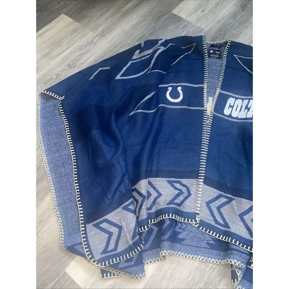 NFL COLTS Whipstitch Woven Poncho Jacket Blush Cape Team Apparel